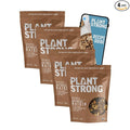 PLANTSTRONG Classic Oatmeal Raisin Cookie Granola – New &amp Improved Crunch Whole Grain Oil-Free Granola with Raisins Sweetened Only with Dates Made from Whole Plants (4-Pack (9 oz Bags)) + Recip