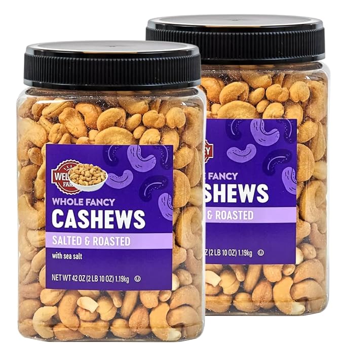 Whole Fancy Cashews Roasted &amp Salted 42 Ounces (2 Pack)