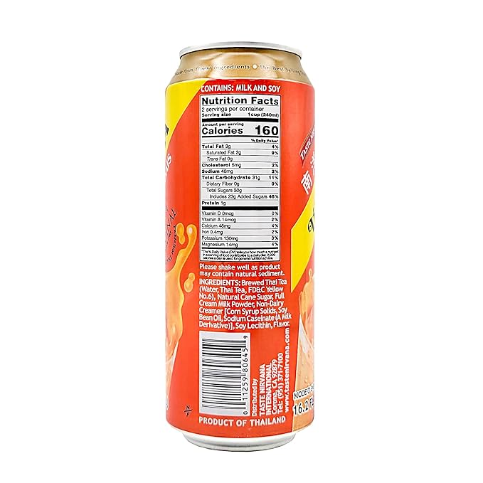 Thai Tea Original (Tisanes Herbal Tea Drink) - 16.2fl Oz (Pack of 12)