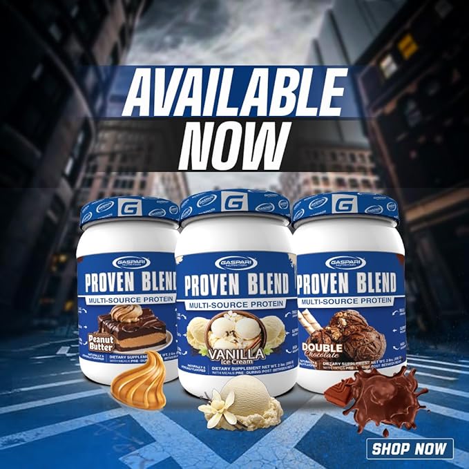 Gaspari Nutrition Proven Blend Multi Source Protein Powder Beef Protein Isolate Whey Concentrate and Whey Isolate Builds Lean Muscle 24g of Protein (28 Servings Double Chocolate)