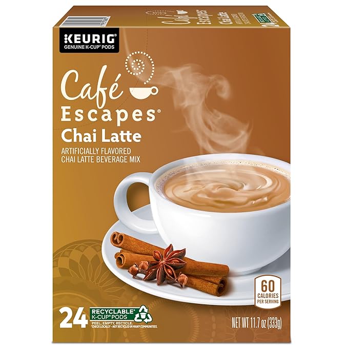 Cafe Escapes Chai Latte Keurig Single-Serve K-Cup Pods 96 Count