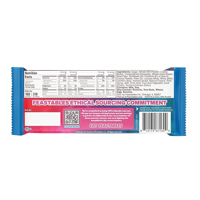 MrBeast Feastables Galaxy Cocoa Crunch Chocolate Bar 10 Count Limited Edition for The Super Mario Galaxy Movie 60g Each