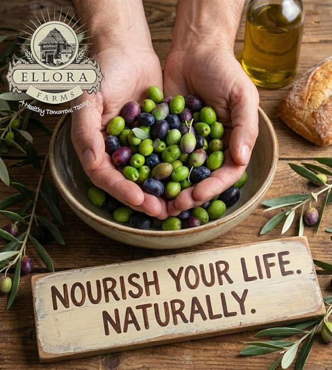 Ellora Farms Olive Oil Extra Virgin Certified Single Estate PDO High Polyphenol Extra Virgin Olive Oil Cold Pressed &amp Traceable EVOO Kosher Crete Greece 33.8 Fl oz (1 Ltr)