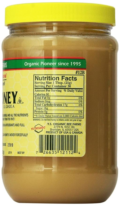YS Eco Bee Farms - Raw Honey - 22 oz (Pack of 5)