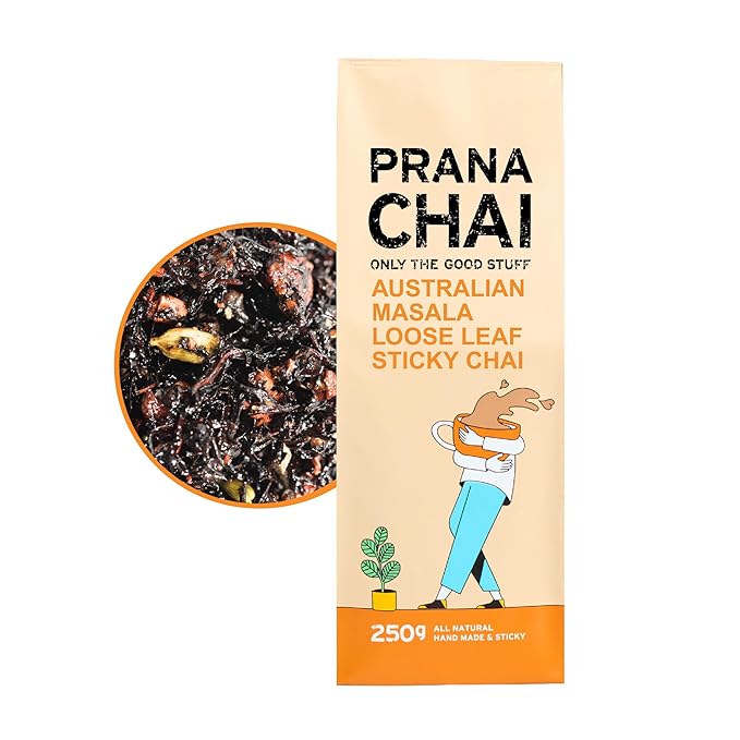 Prana Chai Original Masala Chai Tea - Premium Chai Tea Blend with Authentic Indian Spices for Rich Aromatic Chai Masala Experience 250g