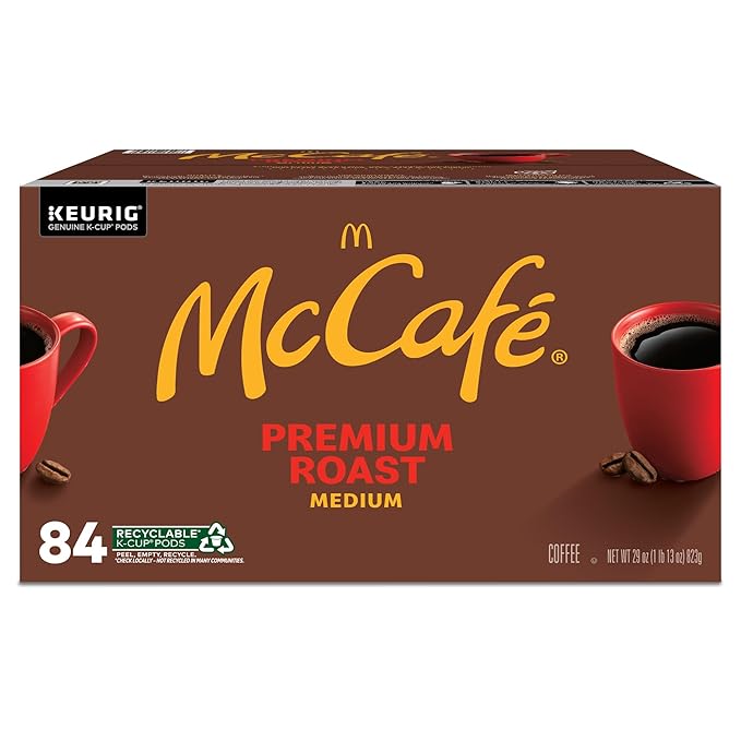 McCafe Premium Roast Coffee Single Serve Keurig K-Cup Pods Medium Roast 84 Count