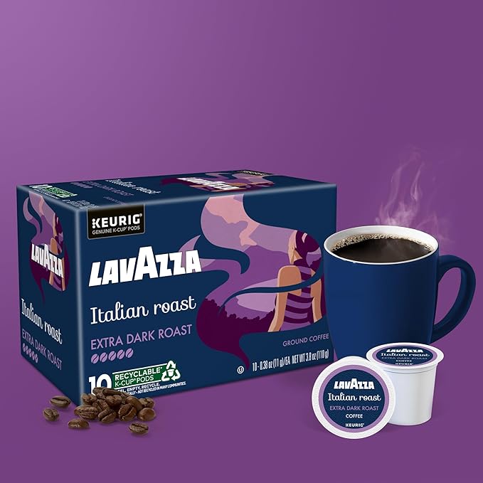 Lavazza Italian Roast Keurig Single Serve K-Cup Pods 60ct (12 Packs of 10)