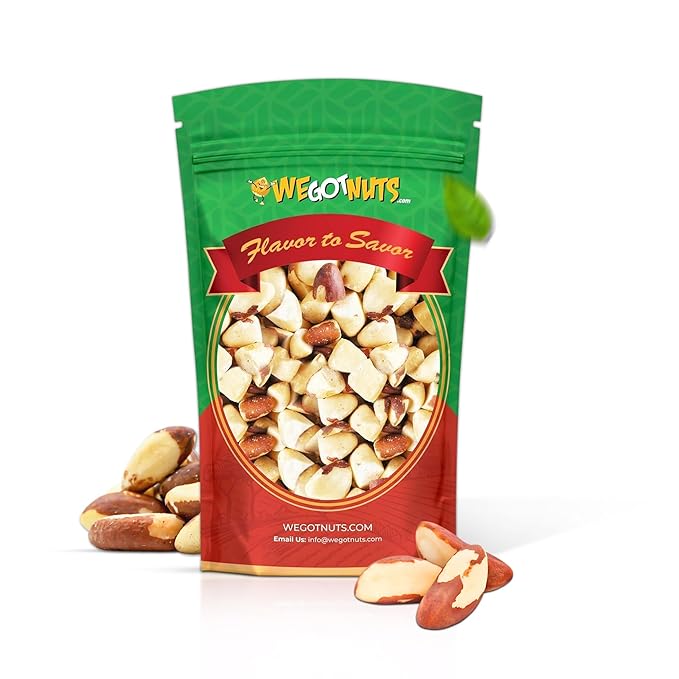 Raw Brazil Nuts Halves - 5 Pounds Natural Unsalted Shelled No Preservatives Kosher Certified- Natural Fresh Healthy Diet Snacks for Kids and Adults-by We Got Nuts