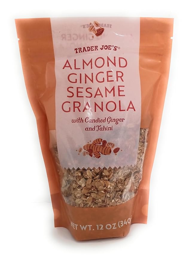 Trader Joe's Almond Ginger Sesame Granola with Candied Ginger and Tahini 12 oz