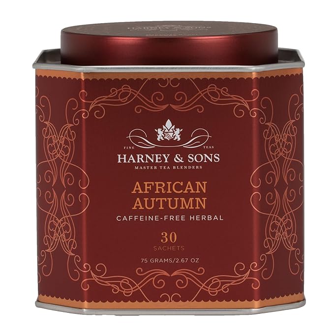 Harney &amp Sons African Autumn Herbal Rooibos Tea with Hibiscus Cranberry and Orange | 30 sachets Historic Royal Palaces Collection