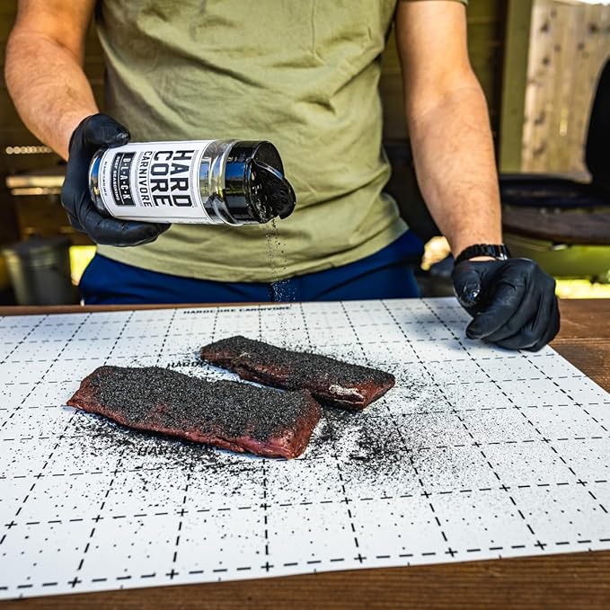 Hardcore Carnivore Black: Activated Charcoal Meat Seasoning Rub (58 oz Mega Pack) Texas-Made Blend for Steak Brisket Burgers BBQ Grilling and Smoking