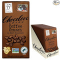 Chocolove Coffee Crunch Dark Chocolate Bars | 55% Cocoa | Crunchy Coffee Bean Bits | Smooth &amp Sweet | Premium Dark Chocolate | Non GMO Rainforest Alliance Certified 3.2oz Bar (12 Pack)
