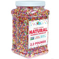 A Great Surprise Dye-Free Rainbow Sprinkles – 2.2 LB - Easter Natural Vegan Baking Toppings with No Artificial Dyes or Flavors – Non-GMO Jimmies for Cookies Cakes Ice Cream &amp Cupcakes
