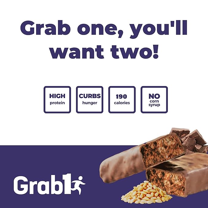 Grab1 Dairy Free Real Dark Chocolate Protein Bars | 15g Protein (20 Bars) | Controls Hunger | Vegan Friendly | Certified Kosher | Delicious Tasting | Low Calorie | Great Meal Replacement or Snack