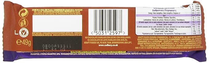 Cadbury Whole Nut 1.73-Ounce Bars (Pack of 12)