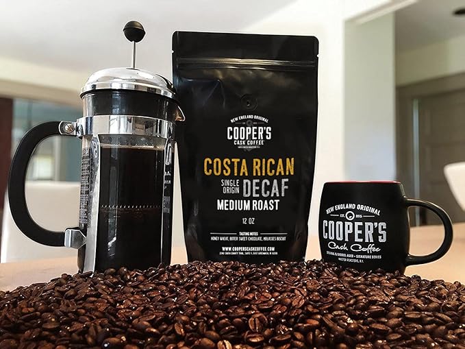 Decaf Costa Rican Coffee Medium Roast Swiss Water Processed Decaffeinated - 12oz Bag (Pack of 2)