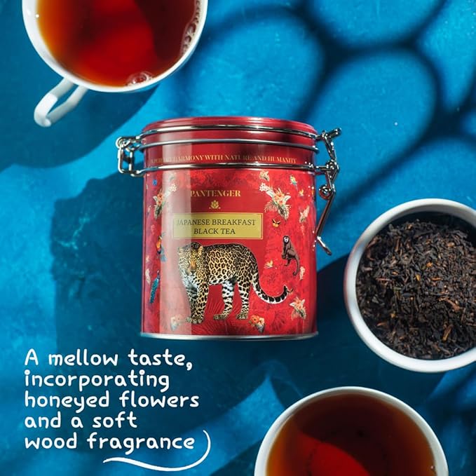 Organic Japanese Black Tea | Loose Leaf. 3.5 Ounce (50 Servings) | USDA Organic Black Breakfast Tea Leaves from Japan. Black Tea Loose Leaf. By Pantenger
