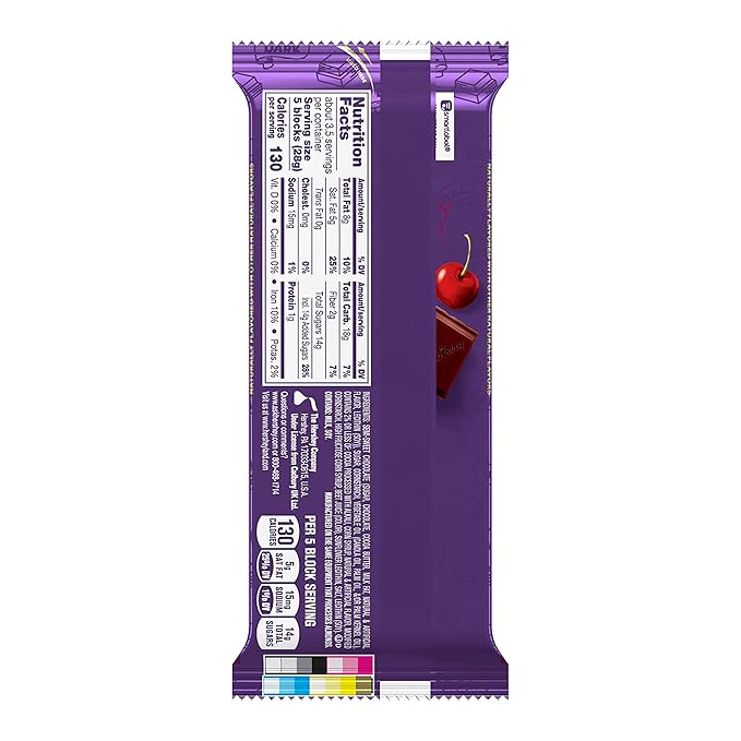 CADBURY ROYAL DARK Black Forest Cake Dark Chocolate Candy Bars 3.5 oz (14 Count)