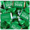 124 Pcs Green Graduation Candy Party Favors Assorted Wrapped Miniatures &amp Green Kisses (1.52 lbs Approx. 124 Pcs)