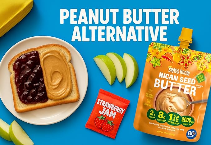 Brass Roots - Seed Butter - Multi Serving Grab n Go (10 oz) - Peanut Butter Alternative - School Safe - Top 9 Allergy Free - Supports Gut Health