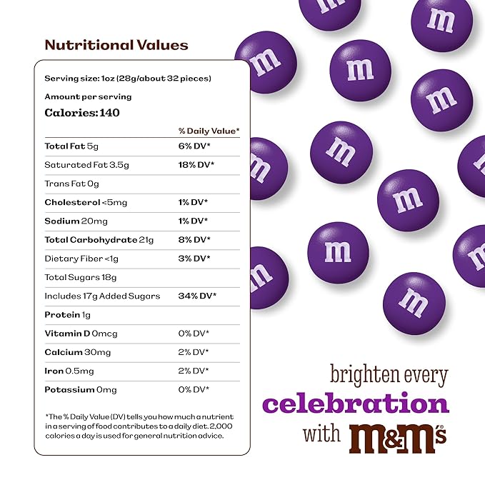 M&ampM'S Purple Milk Chocolate Candy 2lbs Bulk for Parties Gifts Desserts DIY Decorations