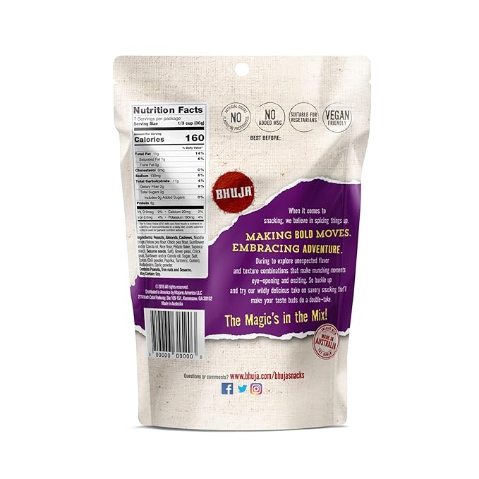 Bhuja Nut Mix 7-ounce Bags (Pack of 6)