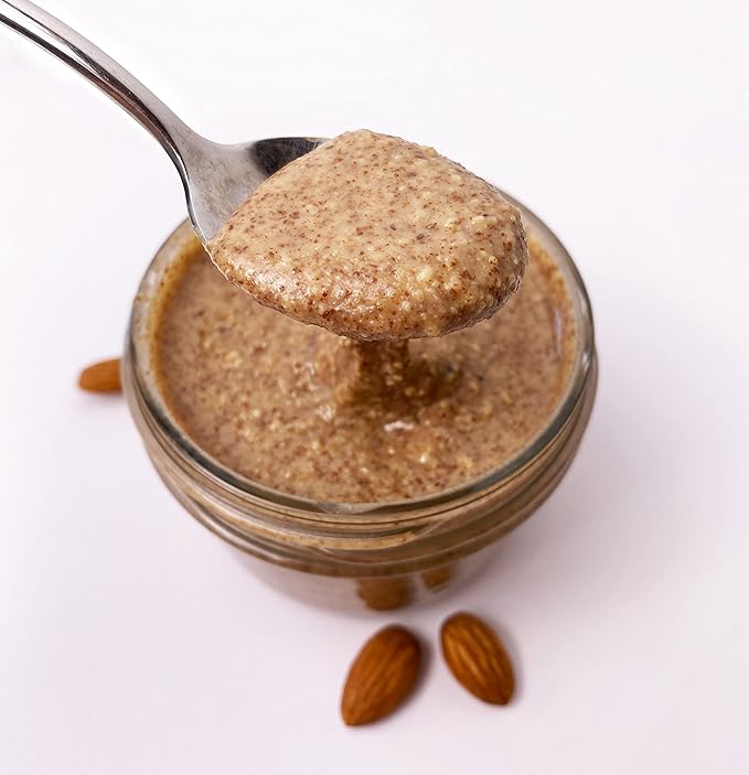 Wilderness Poets Roasted Almond Butter - Organic Smooth Creamy No Salt Unsweetened Nut Butter - Bulk Size (7 Pound - 1 Gallon)
