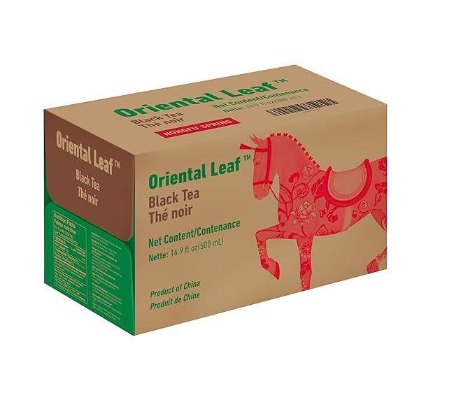 ORIENTAL LEAF Bottled Black Tea Unsweetened Iced Tea 16.9 FL oz bottles (Pack of 15) Sugar Free 0 Calories