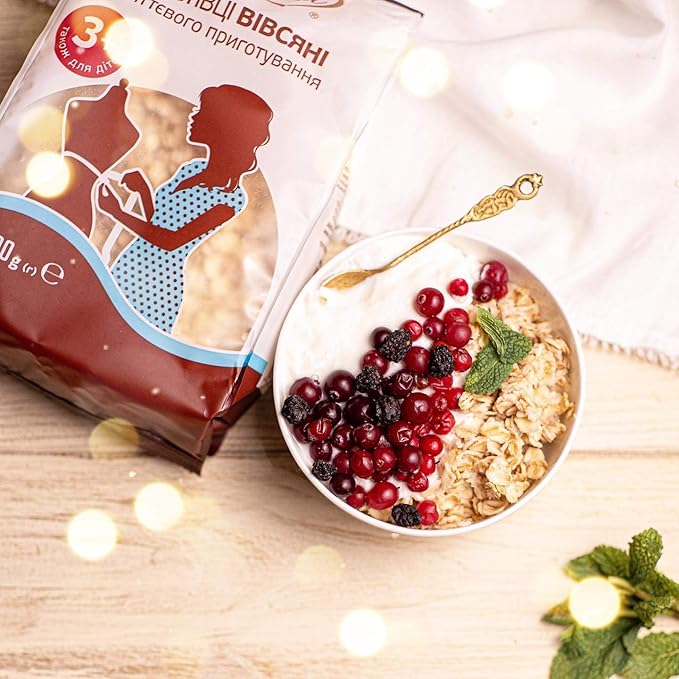 Skvira Oat Flakes Instant GMO Free No Added Sugar Halal Certificate 400 gr / 14.12 OZ (6 Pack)