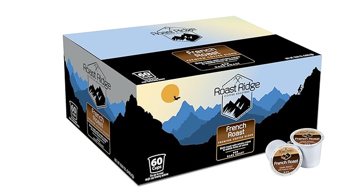 Roast Ridge Single Serve Coffee Pods for Keurig K-Cup Brewers French Roast 60 Count