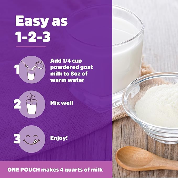 Meyenberg Whole Powdered Goat Milk 16oz pouch Amazon Exclusive Kosher Gluten Free 6pk