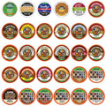 Crazy Cups Flavored Decaf Coffee Pods Variety Pack Sampler Assorted Single Serve Decaffeinated Coffee Capsules for Keurig K Cups Brewers 30 Flavored Decaf Coffees - No Duplicates
