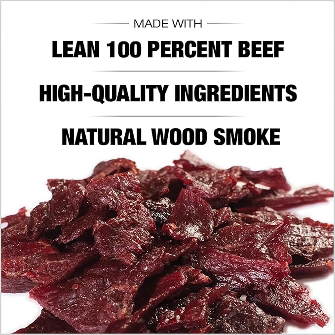 Old Trapper Beef Jerky Old-Fashioned 1/4-Pound Individual Package Tender Meat Snacks for Lunches or Between Meals 11 Grams of Protein Zero Grams of Fat 70 Calories per Serving (Pack of 8)
