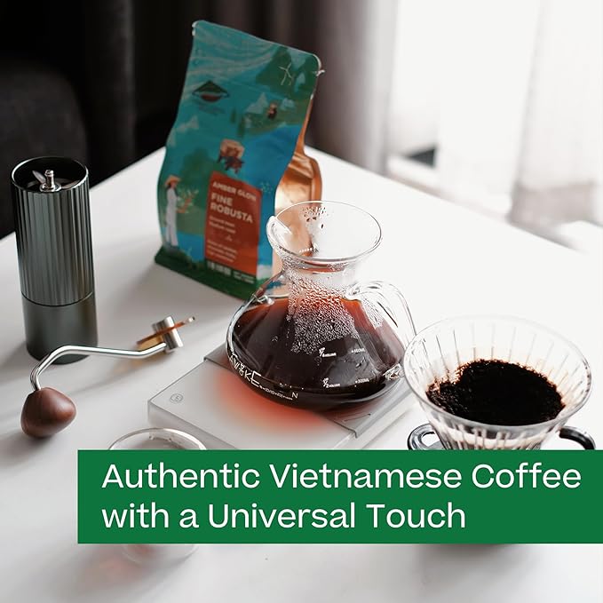 Conihat Ground Coffee - 100% Vietnamese Premium Fine Robusta Medium Roast Chocolate &amp Woody Notes Long Aftertaste Low Acid Single Origin Hand-Picked 12 Oz Bag