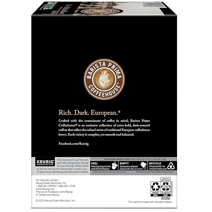 Barista Prima Coffeehouse Italian Roast Decaf Keurig Single Serve K-Cup Pods 96 count