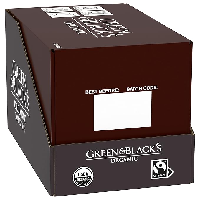 Green &amp Black's Organic Dark Chocolate Bar 70% Cacao 20 - 1.2 oz Bars
