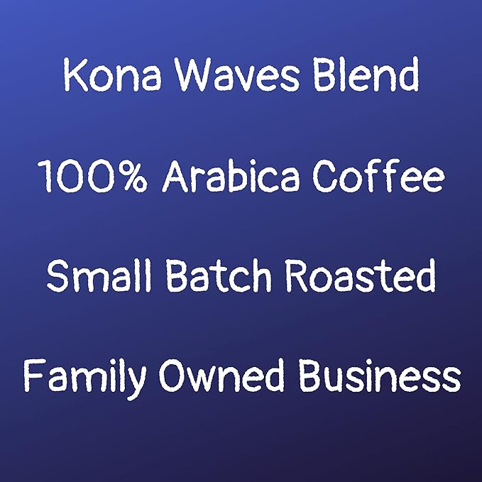 River Moon Coffee Kona Coffee Whole Bean Medium Roast 5 lbs Kona Waves Hawaiian Blend Sustainably Farmed 100% Arabica