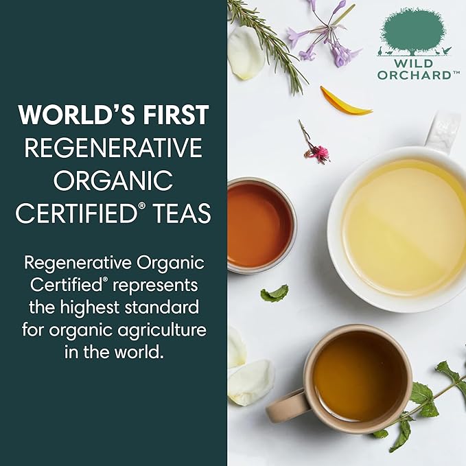 Wild Orchard Premium Grade Oolong Tea - 100% Regenerative Organic Certified - Sustainably &amp Regeneratively Cultivated on Jeju Island in South Korea - Loose Leaf Oolong Tea