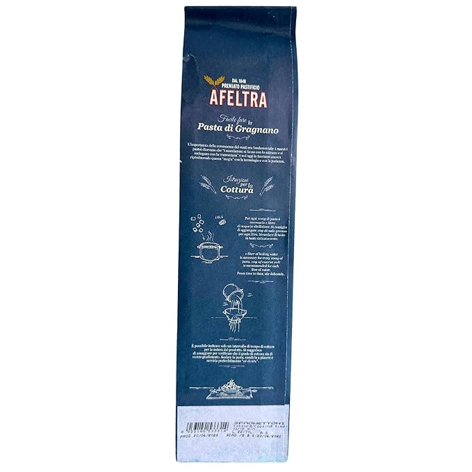 Afeltra Spaghettoni Pasta from Italy 1.1 lb. (500g)(Pack of 2) Spaghetti - Similar to Bucatini - Fettuccine - Linguine - Tagliatelle - Pasta di Gragnano - Bronze Cut - Slow Dried