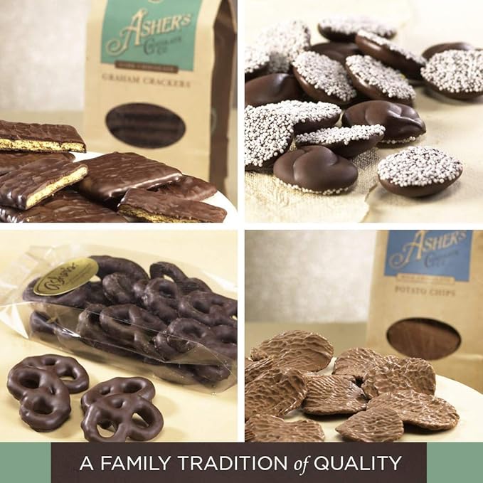 Asher's Chocolates Chocolate Coated Eggs Spring Collection of Easter Eggs Small Batches of Kosher Chocolate Family Owned Since 1892 24 Chocolate Eggs (Dark Chocolate Peanut Butter)
