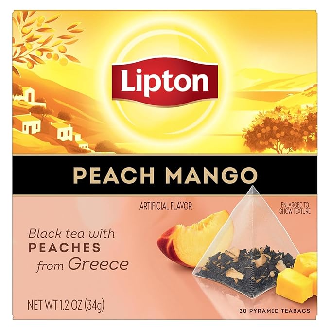 Lipton Peach Green Tea &amp Peach Mango Black Tea 20 CT (2ea) (Variety Pack)