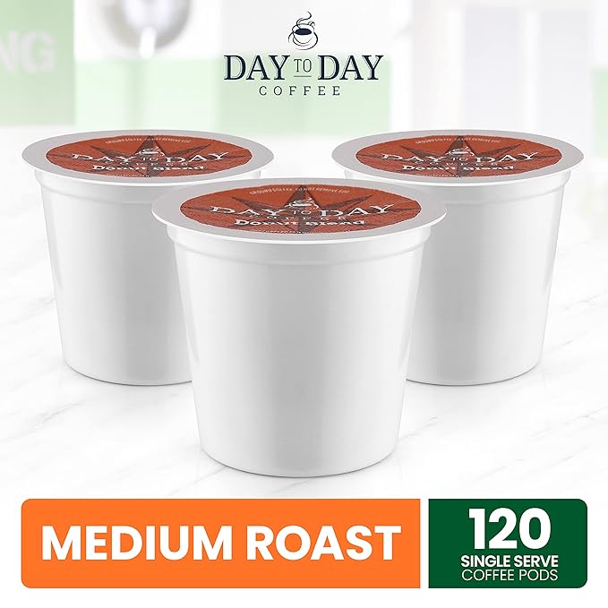 Day To Day Coffee Donut Blend Medium Roast Coffee Pods 120 Count Compatible with Keurig K-Cup Brewers Perfect Wake-Up Coffee
