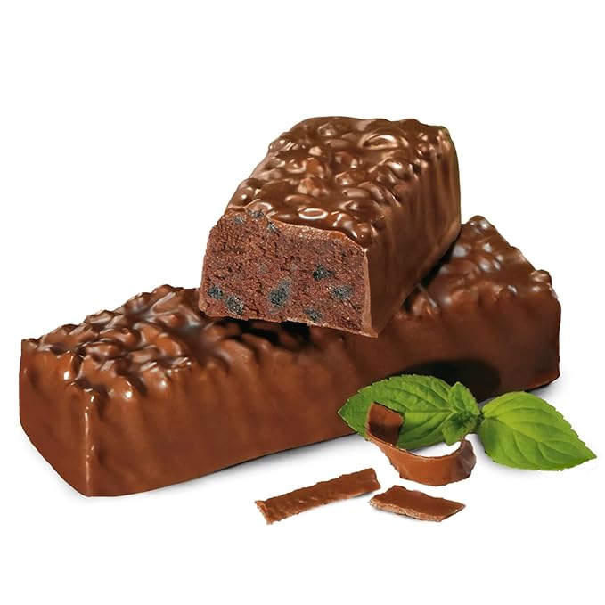 Nutmeg State Nutrition - High Protein Snack Bars 15g Protein 160 Calories Low Sodium 18g Carbs 5g Fiber 7 Servings Per Box (Peppermint Cocoa Crunch)