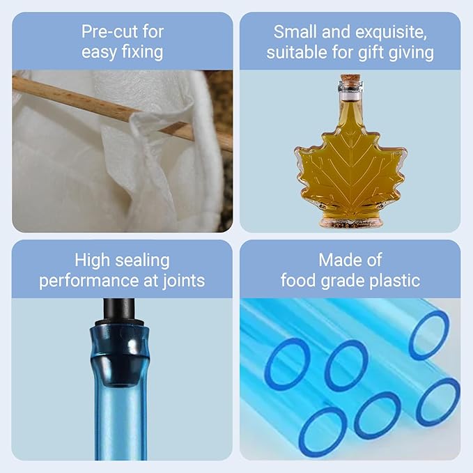 Maple Syrup Filter Tapping and Bottle Kits for Niter Sugar Sand Removal - 31 Piece Complete Sugaring Starter Supplies