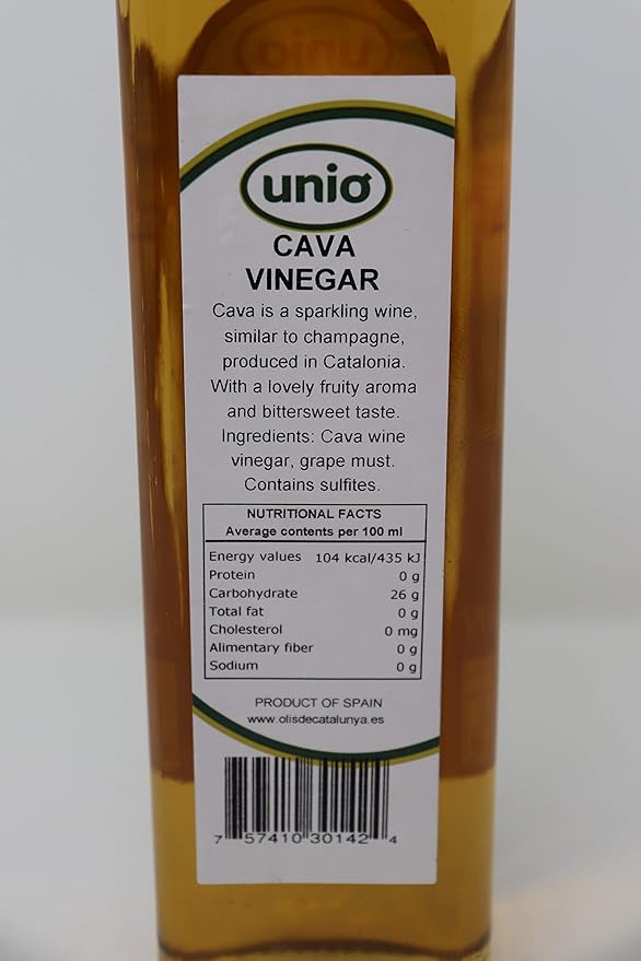 Unio Cava Wine Vinegar Imported From Spain 17 Ounce Bottle