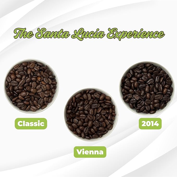 Santa Lucia Coffee - Specialty Nicaraguan Coffee Variety Pack - Light Medium &amp Dark Roast - Low Acid 91 Point SHG Small Batch Roasted 100% Single-Origin Whole Bean 3 Bags (16oz Each)