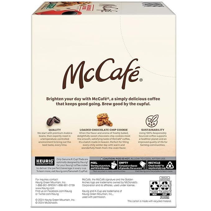 McCafé® Loaded Chocolate Chip Cookie 96ct (4 Packs of 24)
