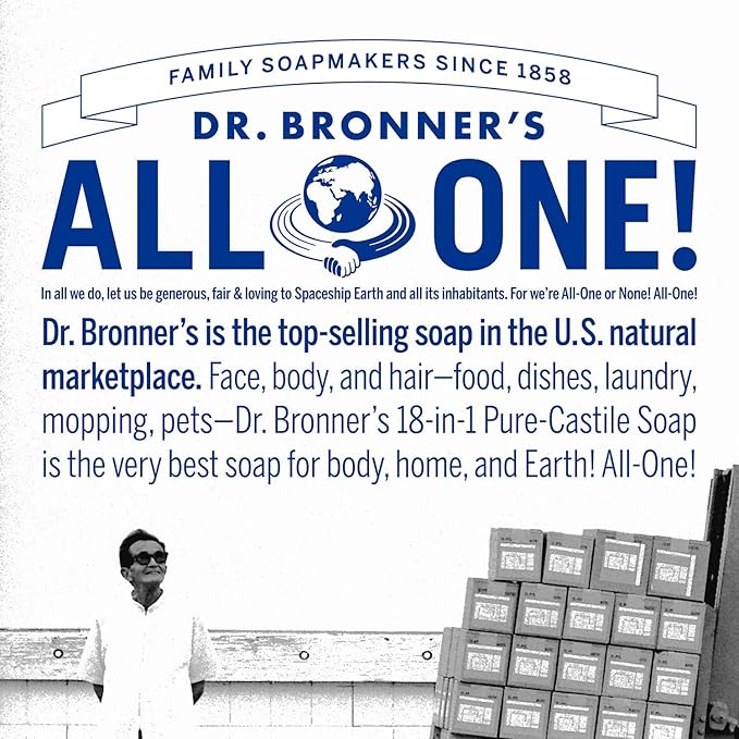 Dr. Bronner's - Magic All-One Chocolate Smooth Coconut Praline Bar—Certified Organic &amp Fair Trade 70% Cocoa No Added Salt Vegan Coconut-Sugar Sweetened &amp Perfectly Balanced | 6 Count