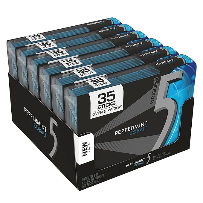 Wrigley S 5 Gum Peppermint Cobalt (35 Ct. 6 Pks.) Wholesale Cheap Discount Bulk (1 - Pack)