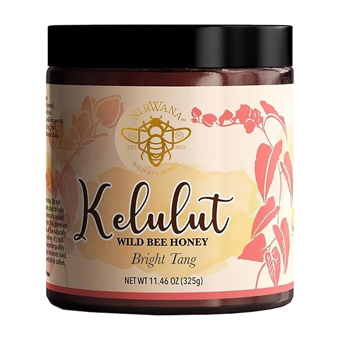 Bright Tang by Nirwana – Pure Wild Stingless Bee (Kelulut) Honey Malaysian Rainforest Honey 325 g Glass Jar